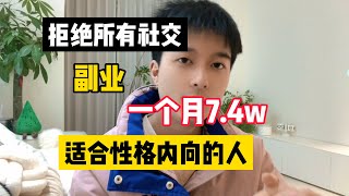 【最强副业】失业后在家无脑搬砖，目前月入74w，代价是放弃所有社交 [upl. by Zonda]