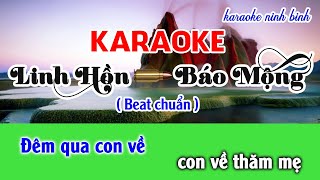 LINH HỒN BÁO MỘNG KARAOKE NỀN XANH BEAT CHUẨN [upl. by Kerwin42]