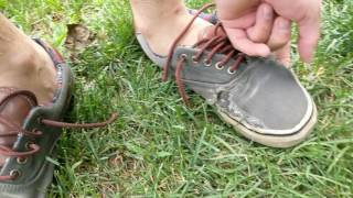 Ripping Apart Vans Skateboarding Shoes To Salvage The Laces And Insoles [upl. by Llesig]