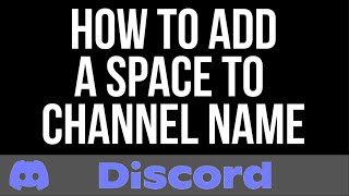 How to add a space and vertical line to Discord Channel name quot︱quot [upl. by Ained368]