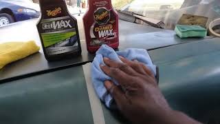 meguiars 3in1 wax vs meguiars liquid cleaner wax water 💧beading test [upl. by Abbott]