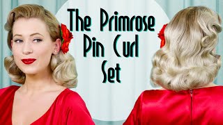 The Primrose Pin Curl Set Vintage Hairstyle [upl. by Aikemaj]