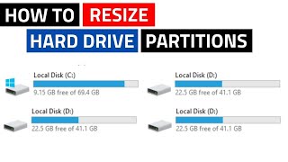 How to Resize Partition  Shrink and Extend Drive Partition in Windows 10 [upl. by Yrrehs84]