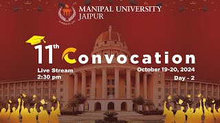 11TH CONVOCATION 2024 I MANIPAL UNIVERSITY JAIPUR I 20TH OCTOBER 2024 I DAY  2 [upl. by Darb]