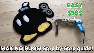 How To Make Rugs for Beginners make EASY money doing this [upl. by Wallis]