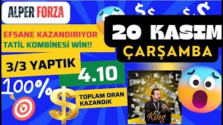 TATİL KOMBİNESİ WİN 33 YAPTIK  20 KASIM ÇARŞAMBA İDDAA TAHMİNLERİMİN SONUÇLARI [upl. by Sidnal582]