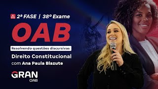 2ª Fase do 38º Exame da OAB  Resolvendo questões discursivas de Direito Constitucional [upl. by Ynner]