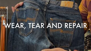 Wear tear and repair  raw denim evolution ♻️👖 [upl. by Maynord]