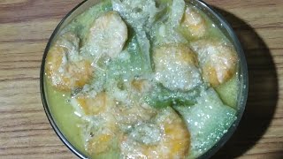 Prawn With Poppy Seed and Ridge Gourd ঝিঙে চিংড়ি পোস্ত রেসিপি  Special Prawn Dish [upl. by Eartha369]