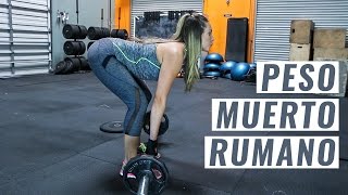 Como hacer Peso Muerto Rumano con Barra Romanian Deadlift  Ejercicio para pierna y glúteo [upl. by Christmann]