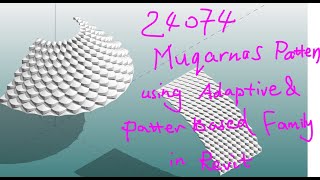 24074  Revit Modeling Exercise  Muqarnas Pattern Using Adaptive and Pattern Based Family [upl. by Aerdnaxela]