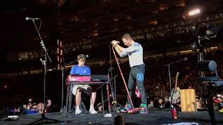 Coldplay inviting a fan to play O Fly On on stage [upl. by Ikim]