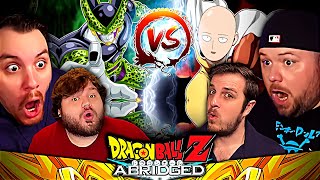 Reacting to DBZ Abridged Cell VS Without Watching Dragon Ball Z [upl. by Lehet]