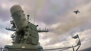 CIWS Radar Guided Gun Locks Onto Plane amp Tracks It • Op Test [upl. by Roxine]