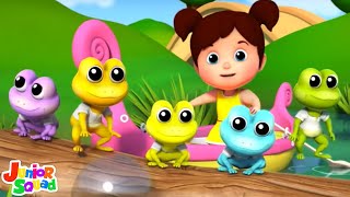 Five Little Speckled Frogs Nursery Rhymes and Baby Songs [upl. by Ailemor309]