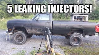 1st gen cummins canadian farm truck leaking injectors [upl. by Nolyk]