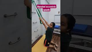 Banded eccentric Qauds sportsrehabclinic physiocure physiofit [upl. by Shanan591]