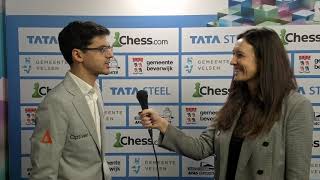 Anish Giri decided to draw against Vidit  Round 2 [upl. by Leirol]