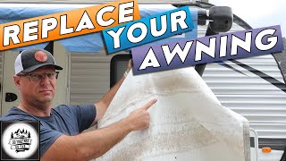 How To Replace RV Awning Fabric With KING BIRD RV Awnings  DIY kingbird [upl. by Darra]