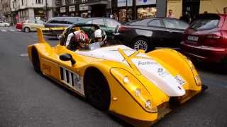 Radical SR3 SL on streets of Prague  start up revs amp wheelspin hard acceleration [upl. by Rafaello308]