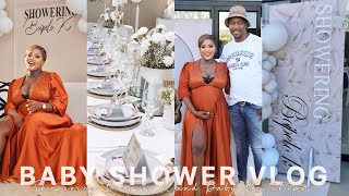 MY BABY SHOWER VLOG SHOWERING BOIPELO K🤰🏽🎉🧡  SOUTH AFRICAN YOUTUBER [upl. by Etteuqram548]