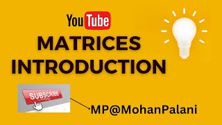 Matrices Introduction [upl. by Grube]