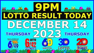 9pm Lotto Result Today December 14 2023 Thursday [upl. by Bick]