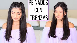 IDEAS DE PEINADOS CON TRENZAS FÁCILES Y RÁPIDOS PARA CABELLO LARGO  Bessy Dressy [upl. by Ruy]