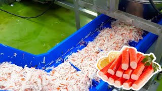 Amazing How Imitation crab is made  Food Factory [upl. by Backer]