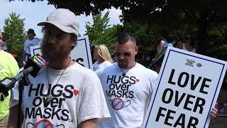 HAMILTON PEACEFUL PROTEST CELEBRATION OF LIFE Matthew Hayley Health n Hugs Over Masks July 26 2020 [upl. by Aldo]