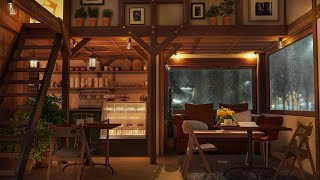 Rainy Jazz Cafe  Slow Jazz Music in Coffee Shop Ambience for Work Study and Relaxation [upl. by Octavus287]