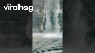 Sorrento Flooding Looks Like Waterfall  ViralHog [upl. by Oigile]