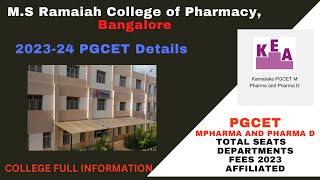 MS Ramaiah College of Pharmacy Bangalore [upl. by Benoite]