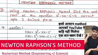 NewtonRaphsons Method  NR Method  Numerical Method  class 12  Real root upto 3 decimal Places [upl. by Velick]