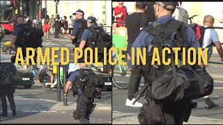 WATCH Four HEAVILY ARMED CTSFO Officers March Through London [upl. by Warchaw]