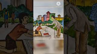 Newspaper seller drawing ytshorts shorts drawing painting art shortvideo [upl. by Deeas]