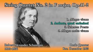 Schumann String Quartet No 2 Drolc Quartet 1965 シューマン 弦楽四重奏曲第2番 ドロルツ四重奏団 [upl. by Remo]