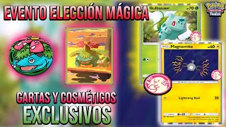 ¡NUEVAS CARTAS Y COSMÉTICOS EXCLUSIVOS  EVENTO ELECCIÓN MÁGICA BULBASAUR Y MAGNEMITE 🌱⚡ [upl. by Calore500]