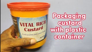 Packaging custard with plastic container [upl. by Gomez762]