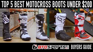 Top 5 Best Motocross Boots Under 200  BTO Sports Buyers Guide [upl. by Anamuj]