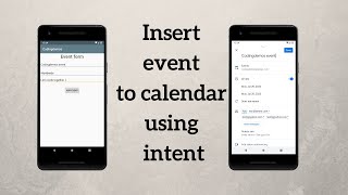 How to Insert an Event to Calendar Using Android Intent [upl. by Loralee]