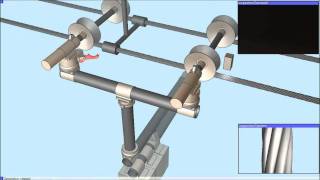 Robotics Simulator VREP Simulating Expliner the Power Line Inspection Robot [upl. by Ihel]