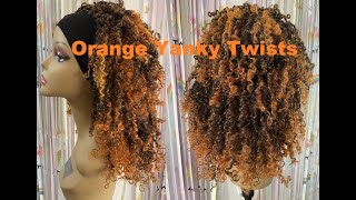 BESHE BOHEMIAN YANKY TWIST DOPPELGANGER AMAZON HEADBAND ORANGE CROCHET BRAIDS WIG [upl. by Auqenwahs]