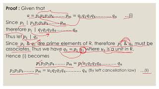 Unique Factorization Theorem [upl. by Frost228]