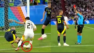 Ryan Porteous RED CARD vs Germany vs Scotland 51 Bad Foul on Ikay Gundogan  All Goals Highlights [upl. by Anrev]