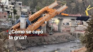 Una grúa lanzadora de dovelas cayó en la obra del Tren Interurbano quotEl Insurgentequot [upl. by Okramed642]