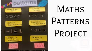 Maths Patterns project  Maths activity  Geometric pattern  Number pattern crafts Mathstlm [upl. by Teirrah]