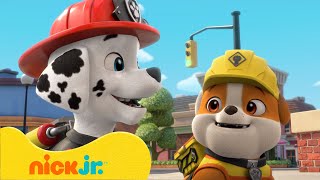 PAW Patrol  ¡Marshall de PAW Patrol visita a Rubble  Nick Jr en Español [upl. by Llednew504]