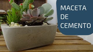 Como hacer una maceta de cemento  DIY concrete planter [upl. by Jorie]