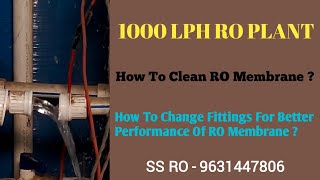 Commercial RO Plant 1000 LPH की 4040 RO Membrane Cleaning कैसे करें   RO Water Support [upl. by Amikahs]